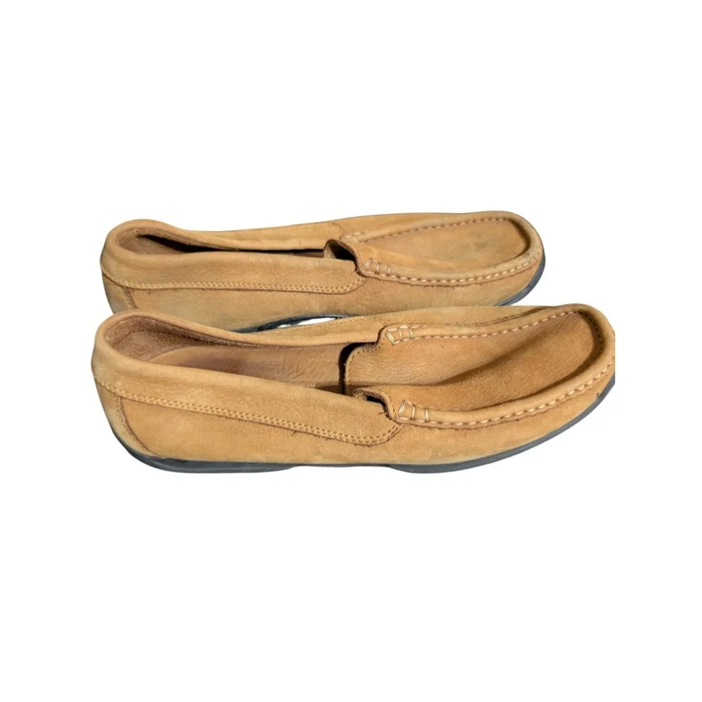 GEOX Respira Italian Tan/ Camel Leather Driving Mocs EU 45‎ Great Condition!